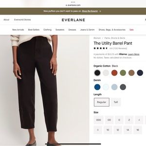EUC Everlane Utility Barrel Pant Size 4
